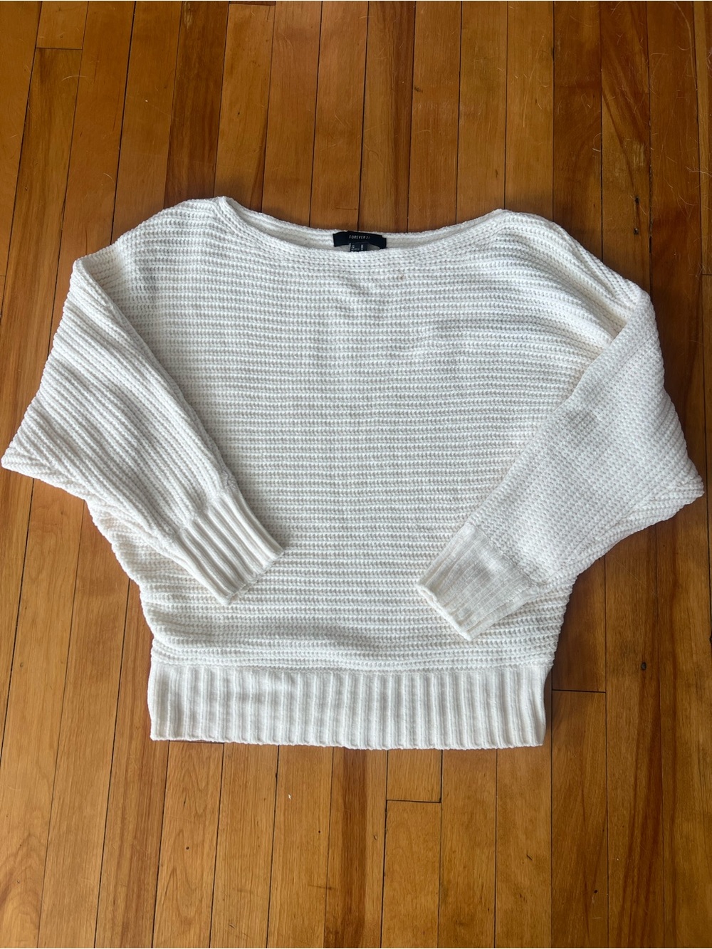 Classic White Knit Boatneck Sweater